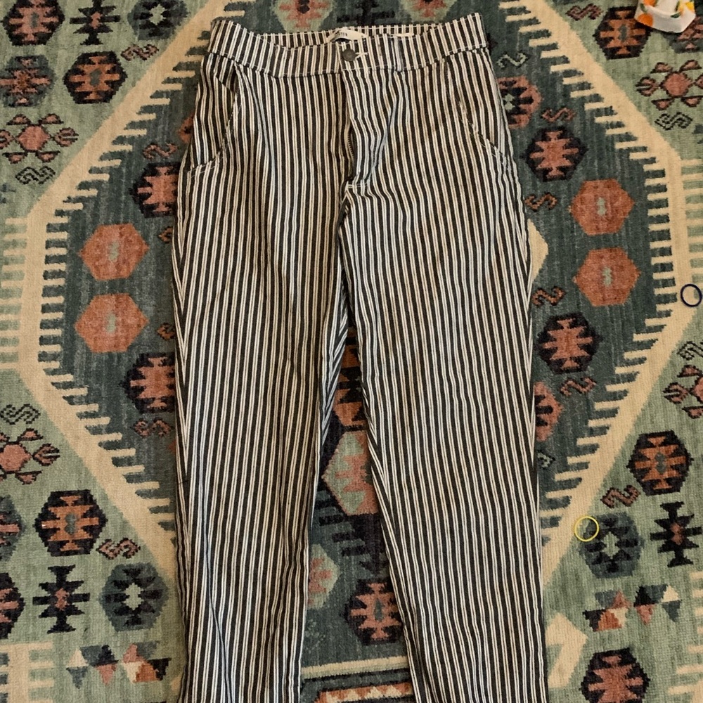 womens striped hollister pants